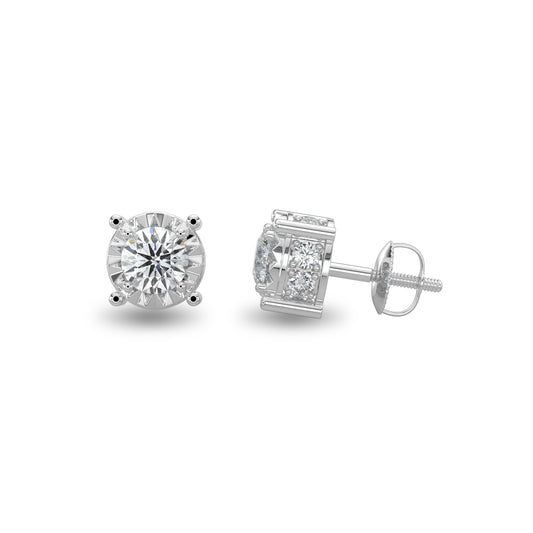 14KW 1.10 CTW Diam Miracle Plating Earring