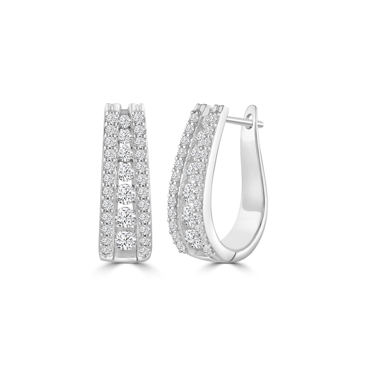14KW 1 1/2 CT DIA EARRING "IGL CERT" GREY BOX