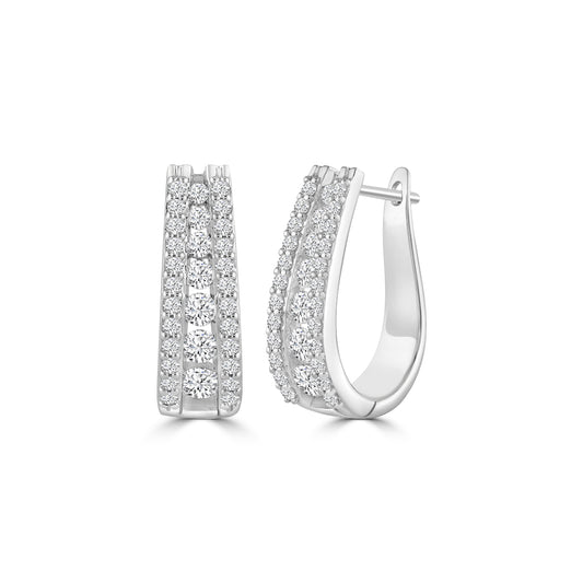 14KW 1 1/2 CT DIA EARRING "IGL CERT" GREY BOX
