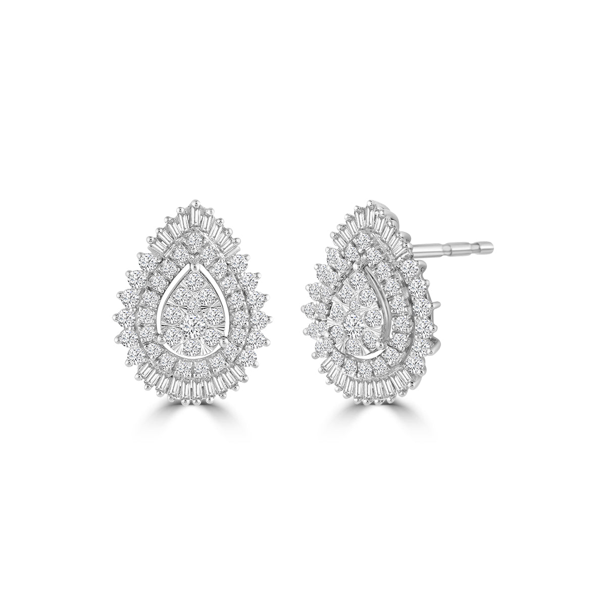 14KW 2CT DIA PEAR AVATAR EARRING
