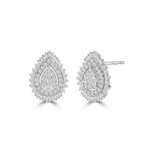 14KW 2CT DIA PEAR AVATAR EARRING