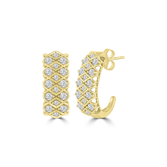 14KY 1CT DIA EARRING