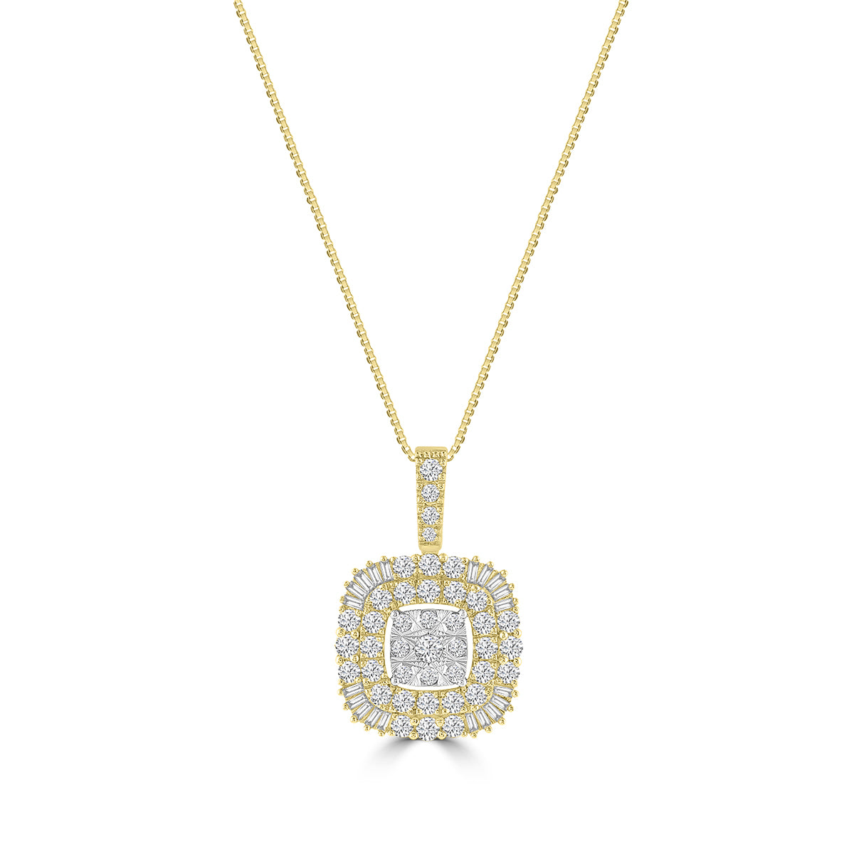 14TT 2CTTW DIA CUSHION AVATAR+ PENDANT