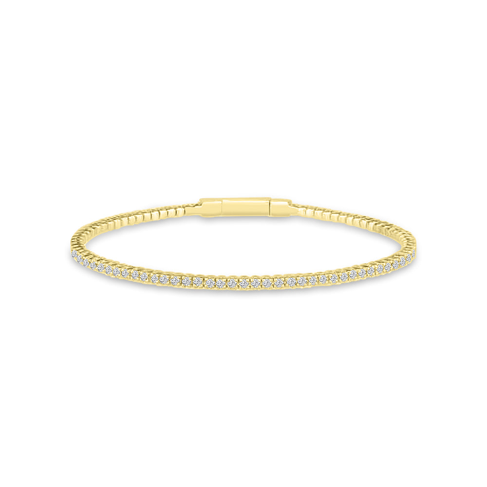 14KY 1 CTW RD BANGLE W/ CERT