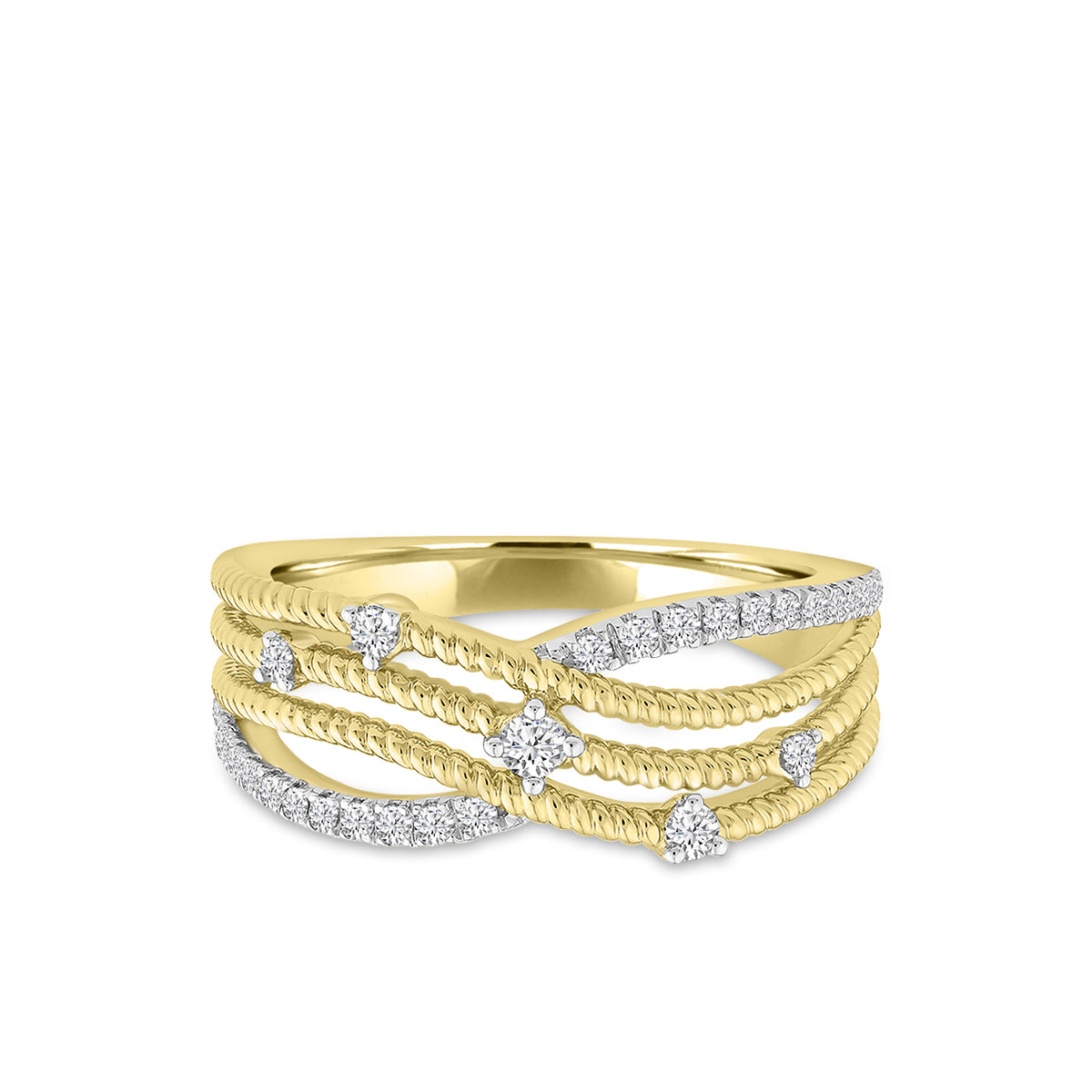 10KY 1/4 CTW RD FASHION RING WITH SINGLE CUT