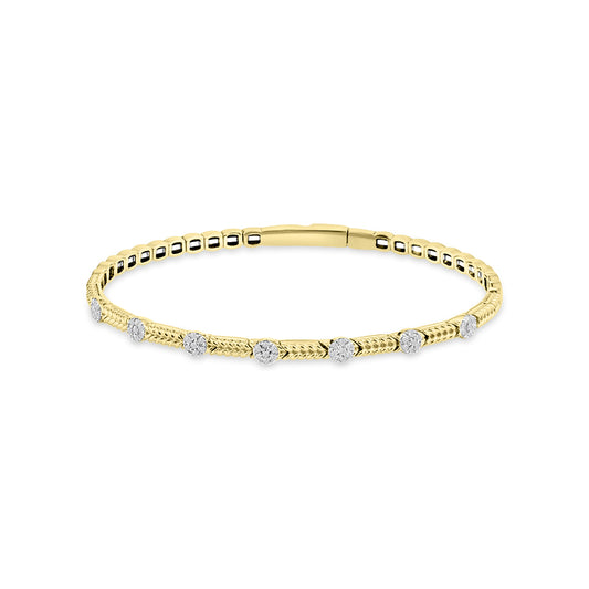 10KY 1/3 CTW RD FLEXI BANGLE WITH SINGLE CUT
