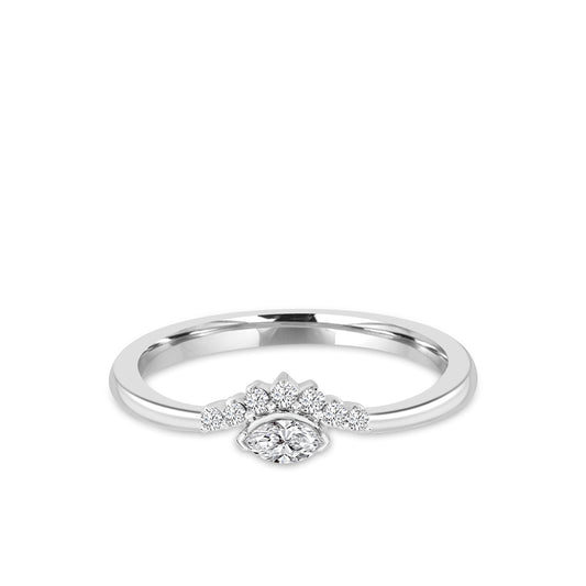 10KW 1/6 CTW MQ CHERISHED PROMISE RING W/BSRD & SZ6