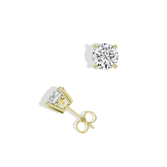 14KY Classic 4 Prong 1.20 Ctw Studs with Push Back