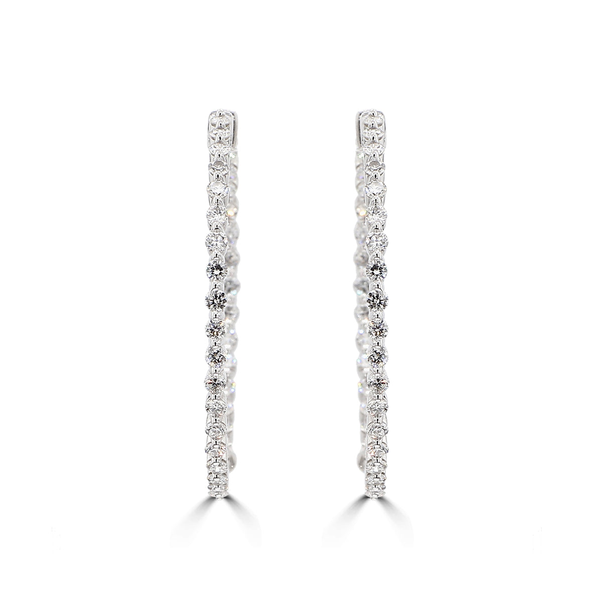 10KW 1 1/2 CT LGD HOOP EARRINGS IGL DIGI CERT