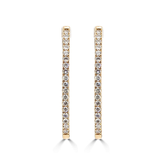 10KY 3CT LGD OVAL HOOP EARR IGL DIGITAL CERT