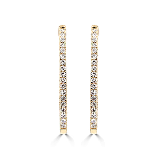 14KY 3CT LGD OVAL HOOP EARRI IGL DIGITAL CERT