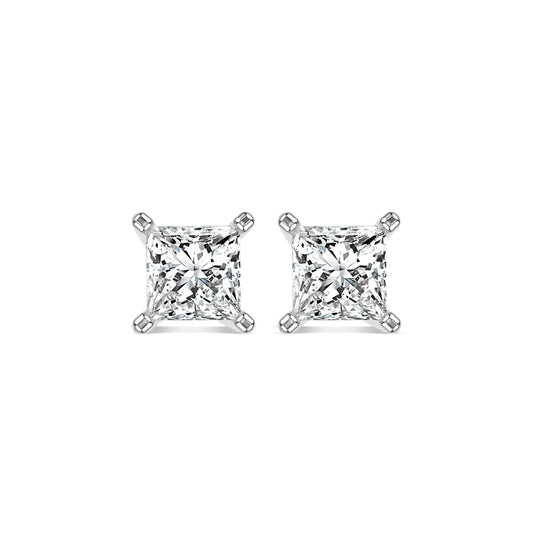 14KY Lab Grown Diamond Classic 4 Prong 2.00 Ctw Studs with Medium Push Back