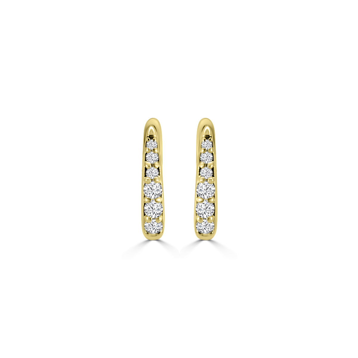 14KY 0.20 Ctw Diamond Huggie Earring