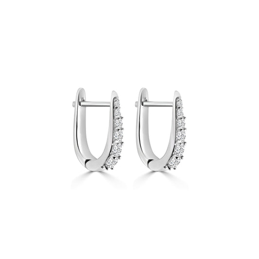 14KY 0.20 Ctw Diamond Huggie Earring