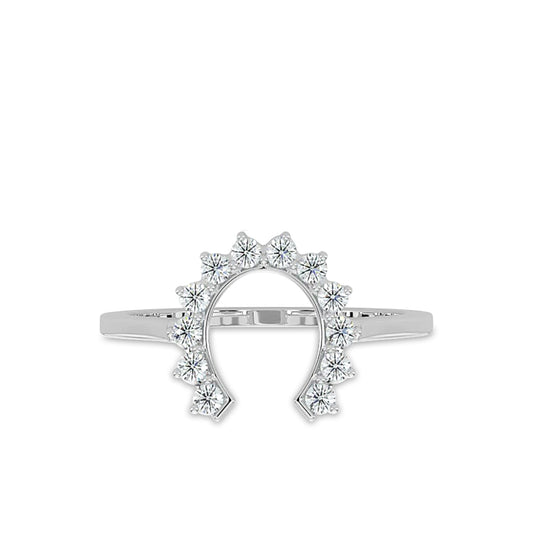 14KW 0.25 Ctw Women's Horse Shoe Diamond Ring