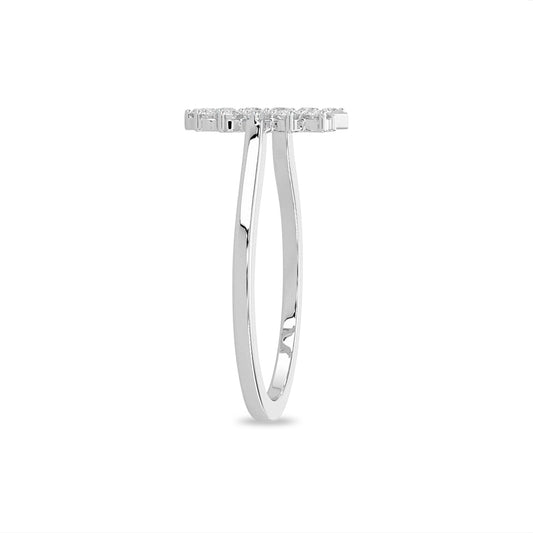 14KW 0.25 Ctw Women's Horse Shoe Diamond Ring
