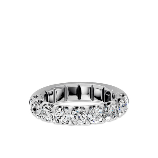14KW 1.75 Ctw Halfway Diamond Band in U-Prong Setting