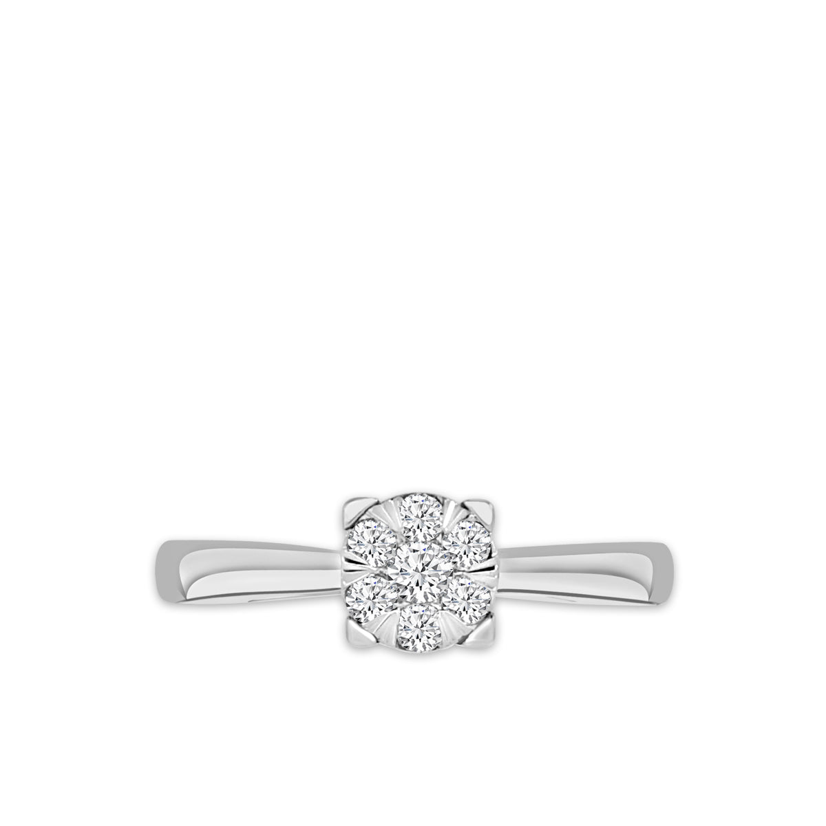 10KW 0.20 Ctw Cluster Diamond Ring