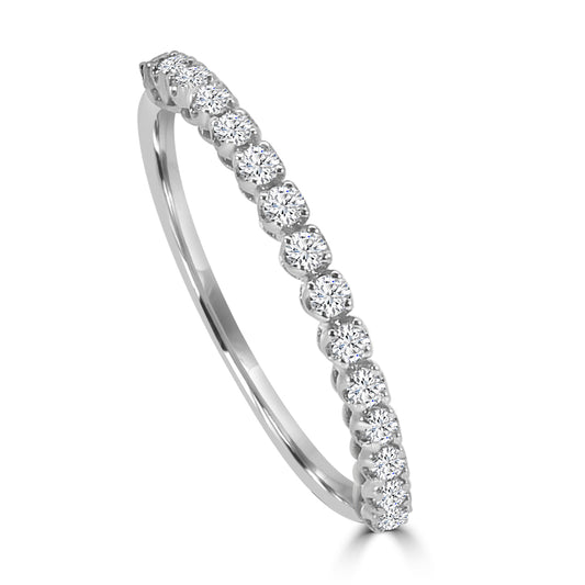 14KW 0.25 Ctw Diamond Band in Crown Setting